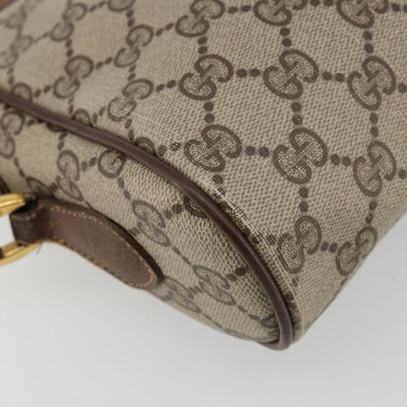 GUCCI GG Supreme Web Sherry Line Bag PVC Beige Gold 56 02 087 Auth BA12158