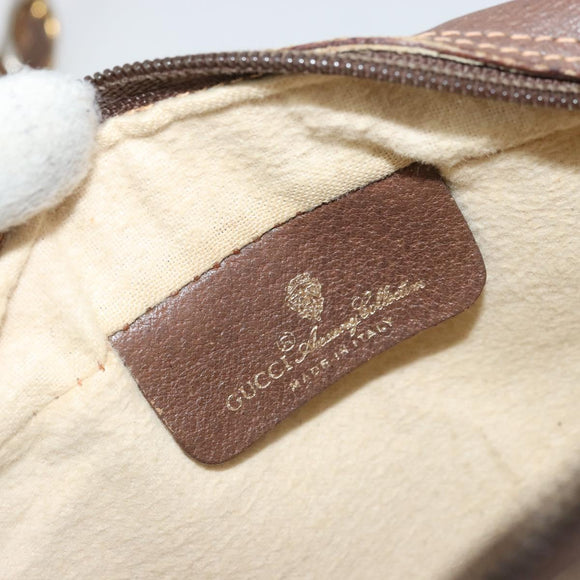GUCCI GG Supreme Web Sherry Line Bag PVC Beige Gold 56 02 087 Auth BA12158