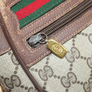 GUCCI GG Supreme Web Sherry Line Bag PVC Beige Gold 56 02 087 Auth BA12158-21