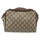 GUCCI GG Supreme Web Sherry Line Bag PVC Beige Gold 56 02 087 Auth BA12158-2