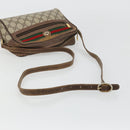 GUCCI GG Supreme Web Sherry Line Bag PVC Beige Gold 56 02 087 Auth BA12158-7
