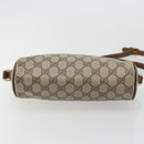 GUCCI GG Supreme Web Sherry Line Bag PVC Beige Gold 56 02 087 Auth BA12158-5