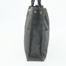 HERMES Fourre Tout MM Hand Bag Canvas Gray Silver Auth BA12162A-4