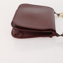 CARTIER Shoulder Bag Leather 2 Set Bordeaux Auth BA12166-11