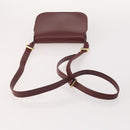 CARTIER Shoulder Bag Leather 2 Set Bordeaux Auth BA12166-12