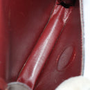 CARTIER Shoulder Bag Leather 2 Set Bordeaux Auth BA12166-16