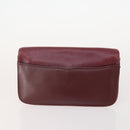 CARTIER Shoulder Bag Leather 2 Set Bordeaux Auth BA12166-3