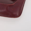 CARTIER Shoulder Bag Leather 2 Set Bordeaux Auth BA12166-7