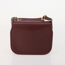 CARTIER Shoulder Bag Leather 2 Set Bordeaux Auth BA12166-9