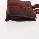 HERMES Fourre Tout PM Hand Bag Canvas 2 Set Gray Bordeaux Auth BA12167-12