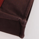 HERMES Fourre Tout PM Hand Bag Canvas 2 Set Gray Bordeaux Auth BA12167-16