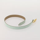 Salvatore Ferragamo Belt Scarf Silk Leather 2 Set Light Blue Beige Auth BA12169-10