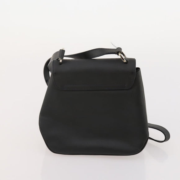 Salvatore Ferragamo Shoulder Bag Canvas Leather 2 Set Black Auth BA12171