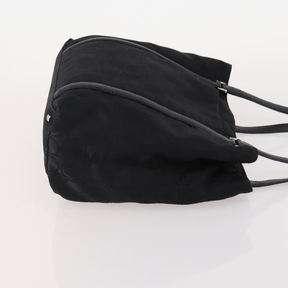 Salvatore Ferragamo Shoulder Bag Canvas Leather 2 Set Black Auth BA12171