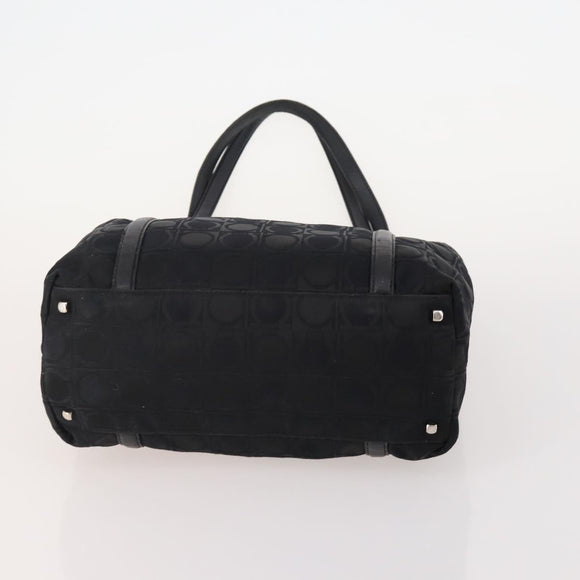 Salvatore Ferragamo Shoulder Bag Canvas Leather 2 Set Black Auth BA12171