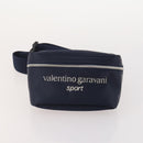 VALENTINO Shoulder Bag Nylon Suede Leather 2 Set Black Navy Auth BA12172-10