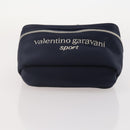 VALENTINO Shoulder Bag Nylon Suede Leather 2 Set Black Navy Auth BA12172-15