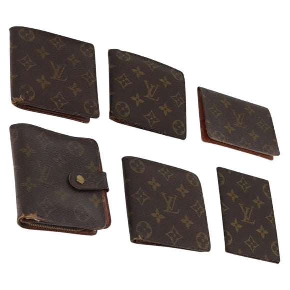 LOUIS VUITTON Monogram Wallet 6 Set LV Auth BA12174