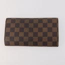 LOUIS VUITTON Damier Ebene Long Wallet 2 Set LV Auth BA12175-11