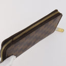 LOUIS VUITTON Damier Ebene Long Wallet 2 Set LV Auth BA12175-5