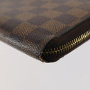 LOUIS VUITTON Damier Ebene Long Wallet 2 Set LV Auth BA12175-7