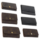 LOUIS VUITTON Monogram Epi Key Case 6 Set Black LV Auth BA12176-1
