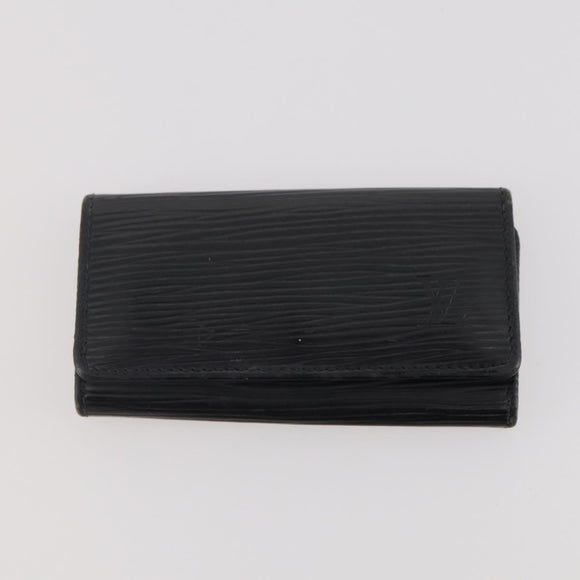 LOUIS VUITTON Monogram Epi Key Case 6 Set Black LV Auth BA12176