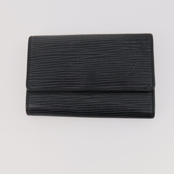 LOUIS VUITTON Monogram Epi Key Case 6 Set Black LV Auth BA12176