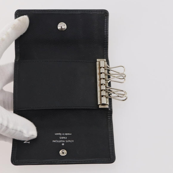 LOUIS VUITTON Monogram Epi Key Case 6 Set Black LV Auth BA12176