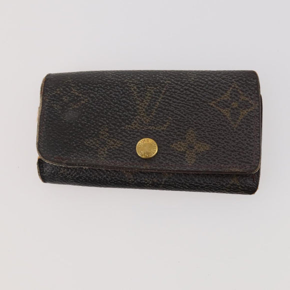 LOUIS VUITTON Monogram Epi Key Case 6 Set Black LV Auth BA12176