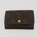 LOUIS VUITTON Monogram Epi Key Case 6 Set Black LV Auth BA12176-2