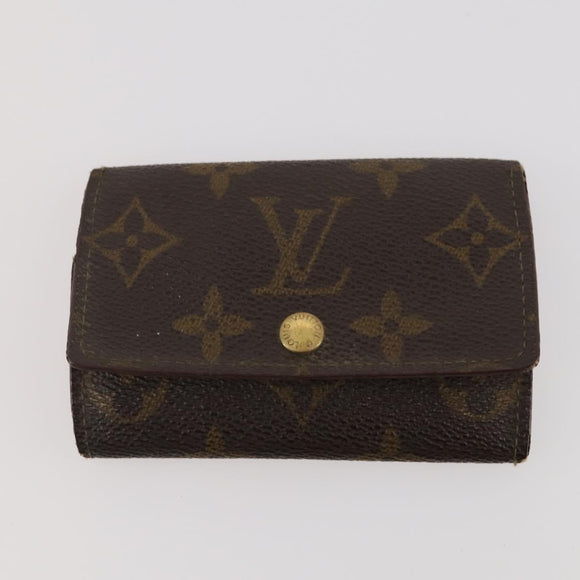 LOUIS VUITTON Monogram Epi Key Case 6 Set Black LV Auth BA12176