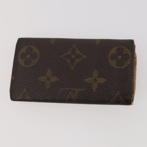 LOUIS VUITTON Monogram Epi Key Case 6 Set Black LV Auth BA12176