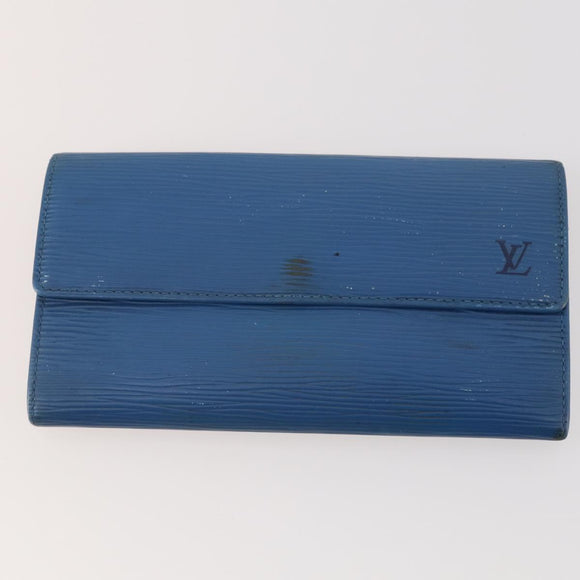 LOUIS VUITTON Monogram Vernis Azur Epi Wallet 4 Set Blue LV Auth BA12177