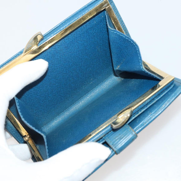 LOUIS VUITTON Monogram Vernis Azur Epi Wallet 4 Set Blue LV Auth BA12177