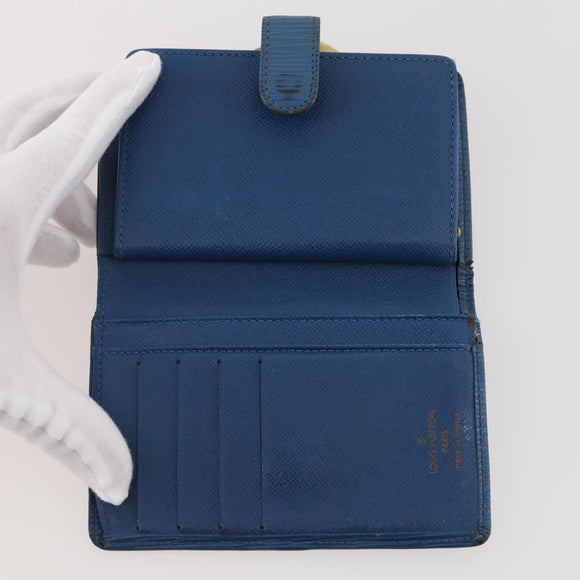 LOUIS VUITTON Monogram Vernis Azur Epi Wallet 4 Set Blue LV Auth BA12177