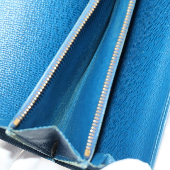 LOUIS VUITTON Monogram Vernis Azur Epi Wallet 4 Set Blue LV Auth BA12177
