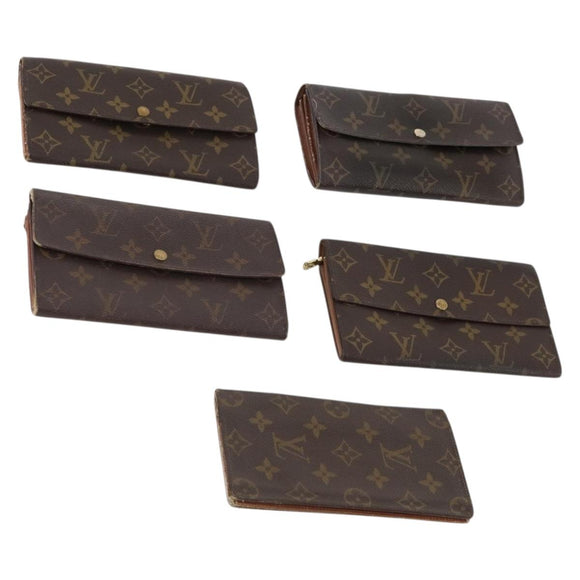 LOUIS VUITTON Monogram Wallet 5 Set LV Auth BA12178
