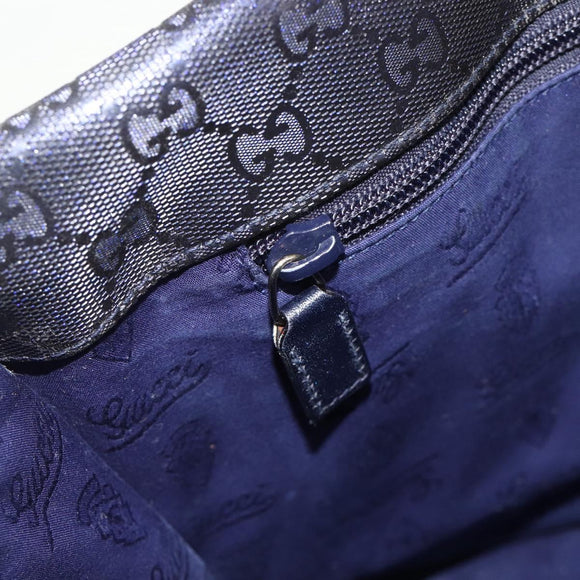 GUCCI GG Implementation Shoulder Bag PVC Purple Silver 201732 Auth BA12180