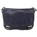 GUCCI GG Implementation Shoulder Bag PVC Purple Silver 201732 Auth BA12180-2