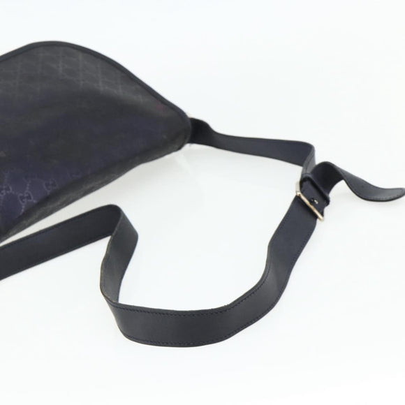 GUCCI GG Implementation Shoulder Bag PVC Purple Silver 201732 Auth BA12180