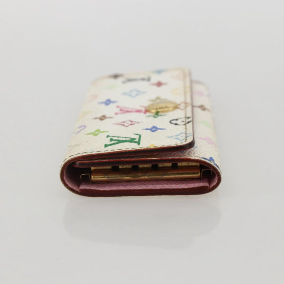 LOUIS VUITTON Monogram Multicolor Multicles 4 Key Case White M93731 Auth BA12181