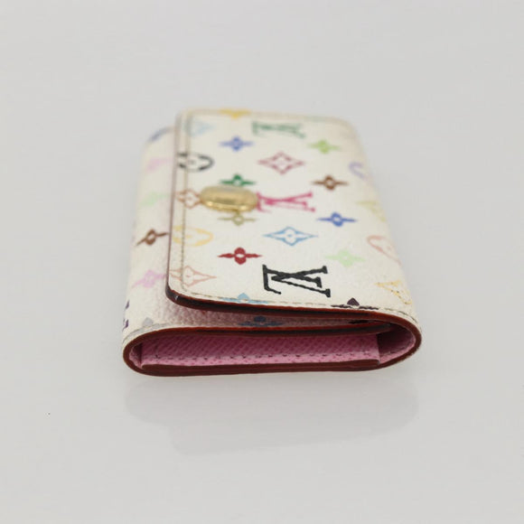 LOUIS VUITTON Monogram Multicolor Multicles 4 Key Case White M93731 Auth BA12181