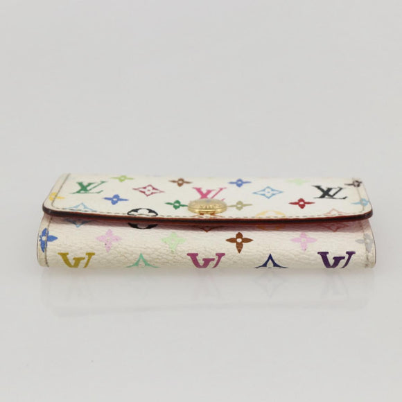 LOUIS VUITTON Monogram Multicolor Multicles 4 Key Case White M93731 Auth BA12181