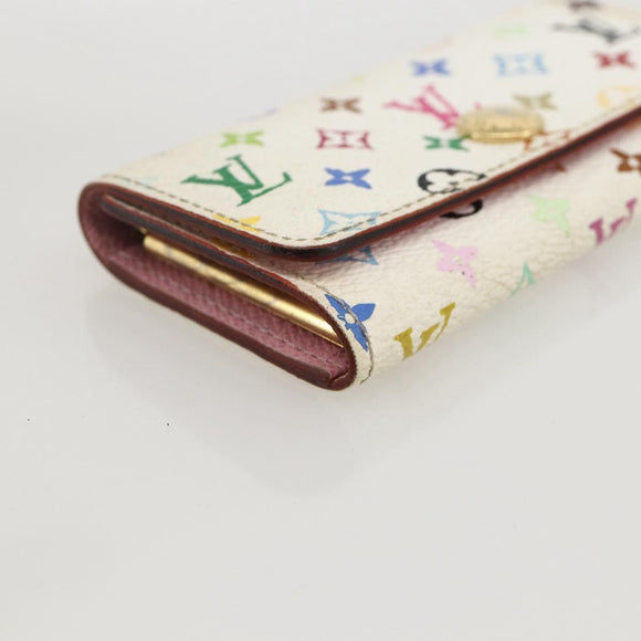 LOUIS VUITTON Monogram Multicolor Multicles 4 Key Case White M93731 Auth BA12181