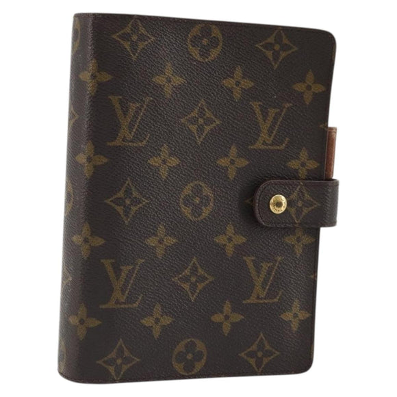LOUIS VUITTON Monogram Agenda MM Day Planner Cover R20105 LV Auth BA12183A