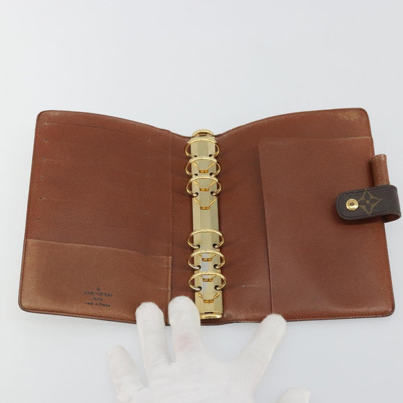 LOUIS VUITTON Monogram Agenda MM Day Planner Cover R20105 LV Auth BA12183A