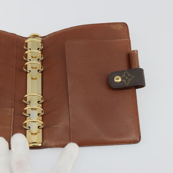 LOUIS VUITTON Monogram Agenda MM Day Planner Cover R20105 LV Auth BA12183A