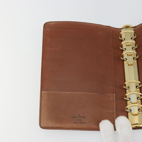 LOUIS VUITTON Monogram Agenda MM Day Planner Cover R20105 LV Auth BA12183A
