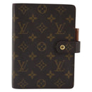 LOUIS VUITTON Monogram Agenda MM Day Planner Cover R20105 LV Auth BA12183A-13
